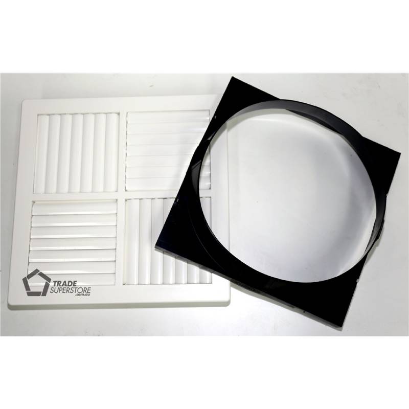 Square Ceiling Vent 4way MDO with adaptor