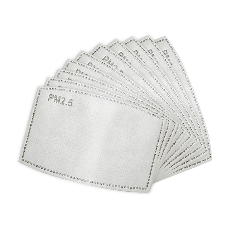 5 LAYER PM2.5 COTTON FACE MASKES FILTER 50PCS